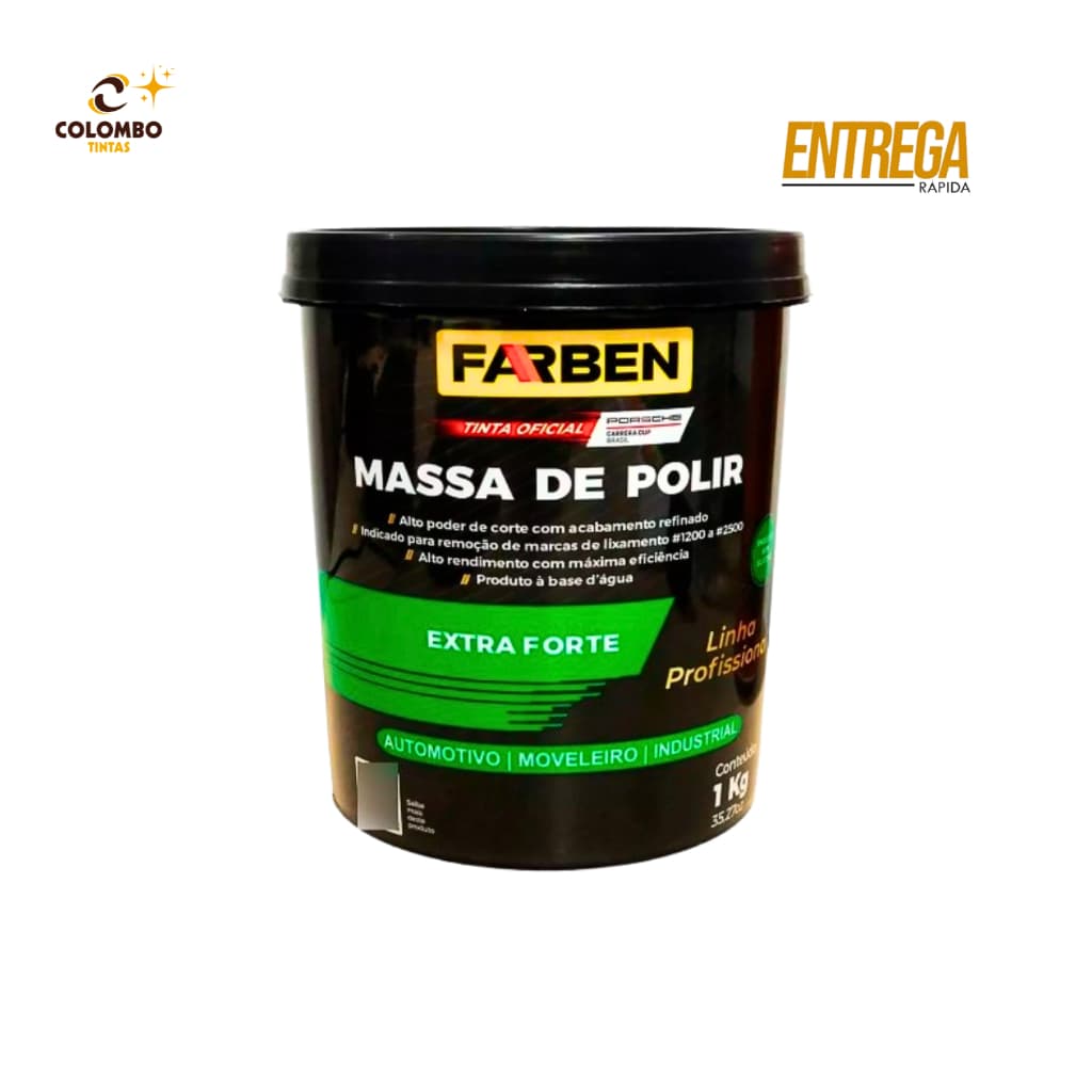 Massa de Polir Farben 1kg Extra Forte | Remove Riscos | Fácil Aplicação - Promoção Especial