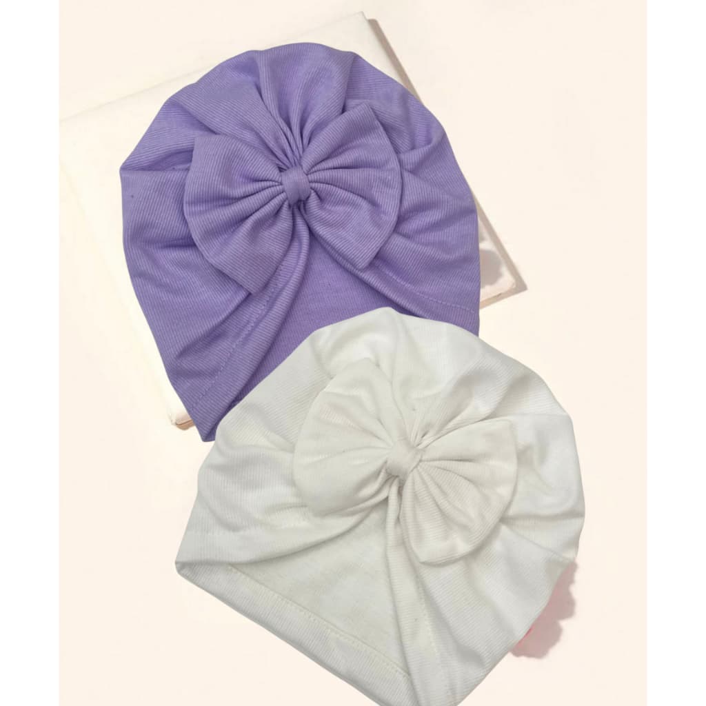 Kit com 2 Laços de Turbante – Um Toque Fofinho e Confortável para o Look da Bebê
