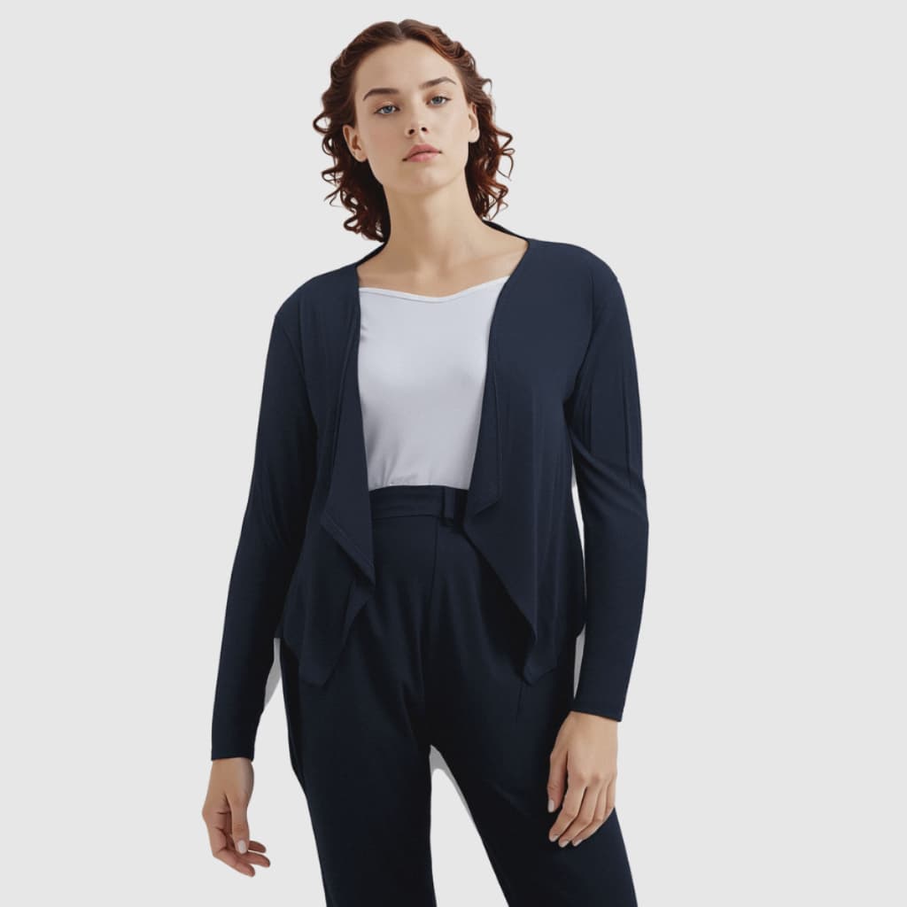 Conjunto Feminino em Ribana Canelado Casaco e Calça Preto Moda Inverno Plus Size