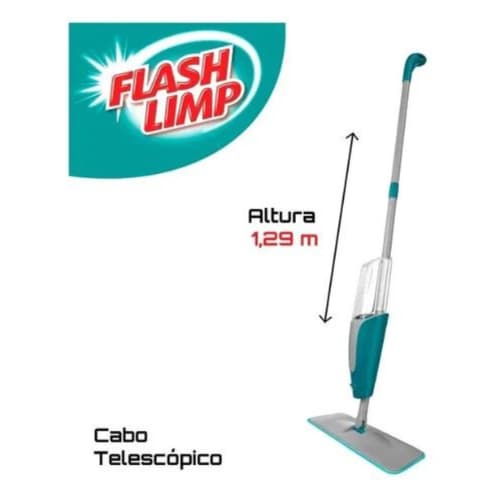 Mop Spray Fit Inteligente Vassoura Rodo com Microfibra Flash Limp MOP0556