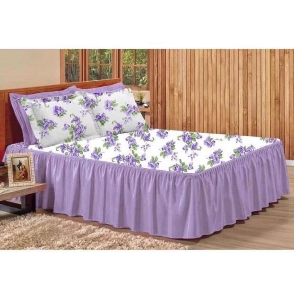 Colcha Cobre Leito Casal Elegante Box/Queen Oxford Floral Diversas Atacado - Promoção Limitada