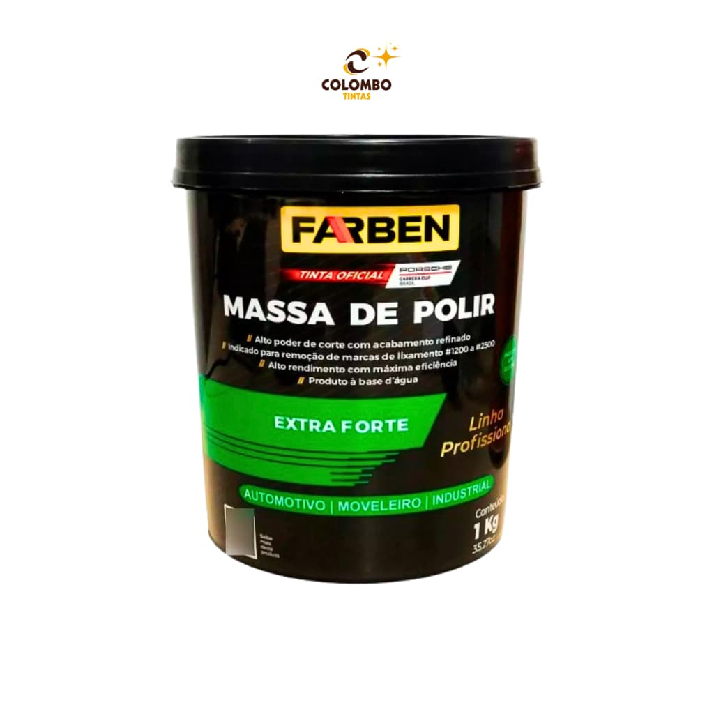 Massa de Polir Farben 1kg - Alto Desempenho | Polimento e Repintura - Produto de Ótima Qualidade