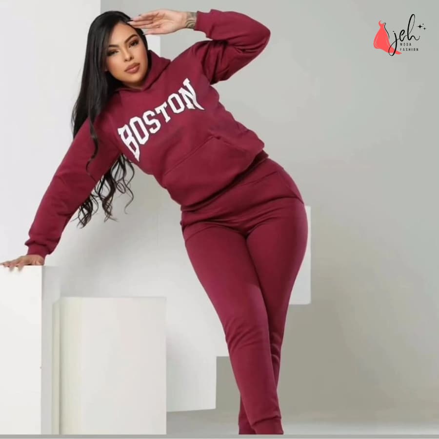 Conjunto de Moleton com Capuz e Casaco com Bolso