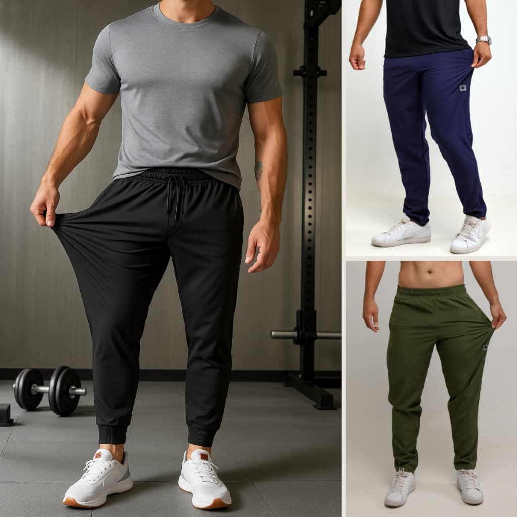 Calça Masculina Tactel Elastano Corta Vento Flexível Dry-fit Sport Casual Premium