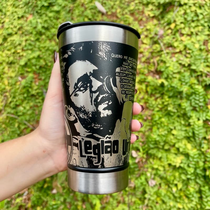 Copo Térmico Legião Urbana Personalização em 360 Graus 473 ML Personalizado Time