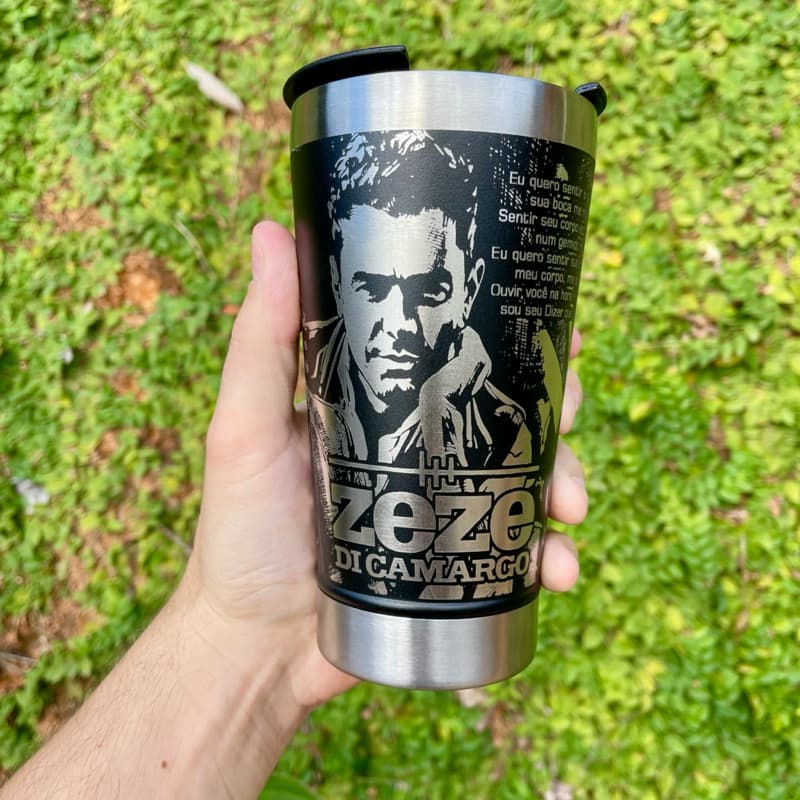 Copo Térmico Zezé Di Camargo Personalização em 360 Graus 473 ML Personalizado