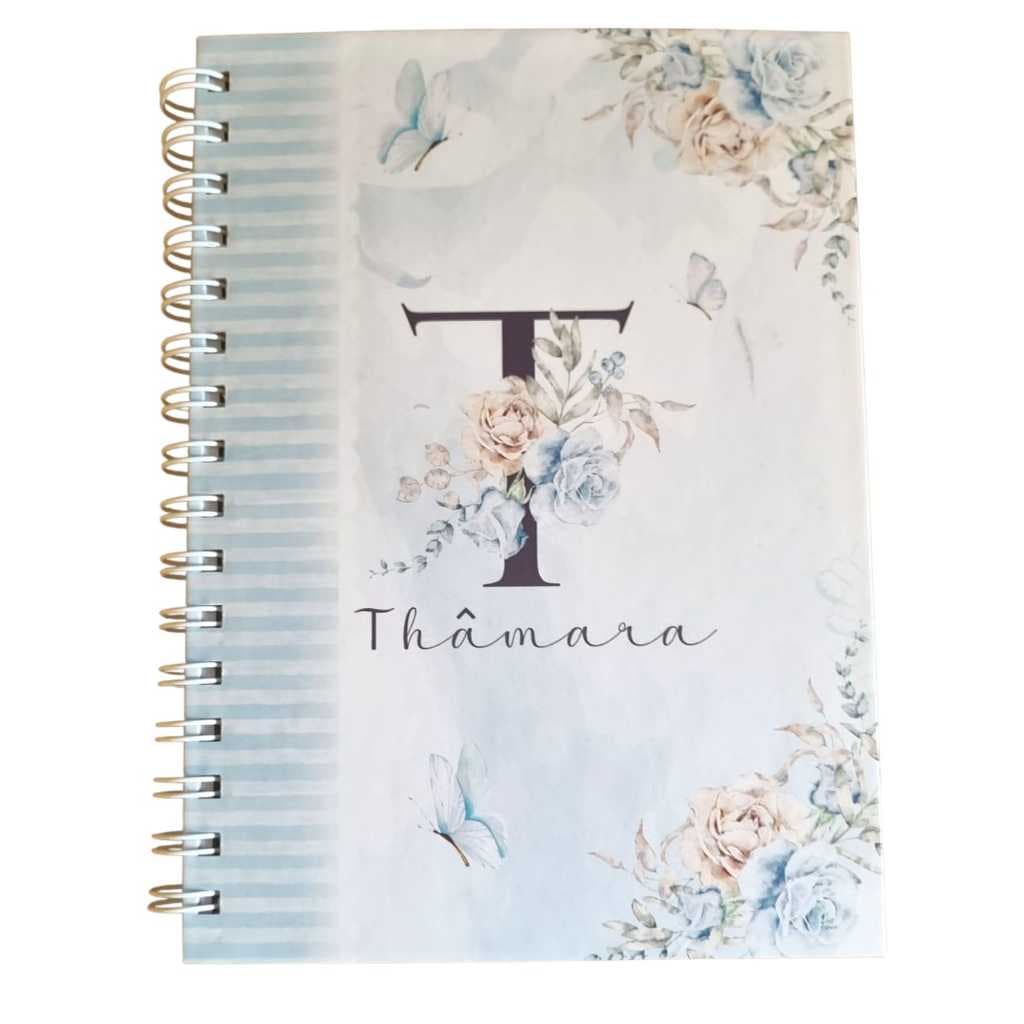 Caderno Personalizado Com Inicial e Nome