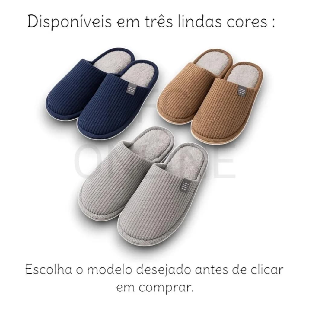Pantufa Masculina Dia Dos Pais Lisa Forrada Comfort Inverno.