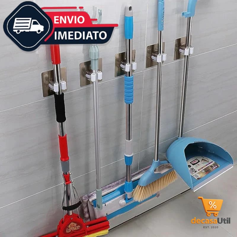 10 Pcs Suporte para Vassouras e Rodo Suporte de Parede Fortalecer Gancho de Cozinha Banheiro Rack