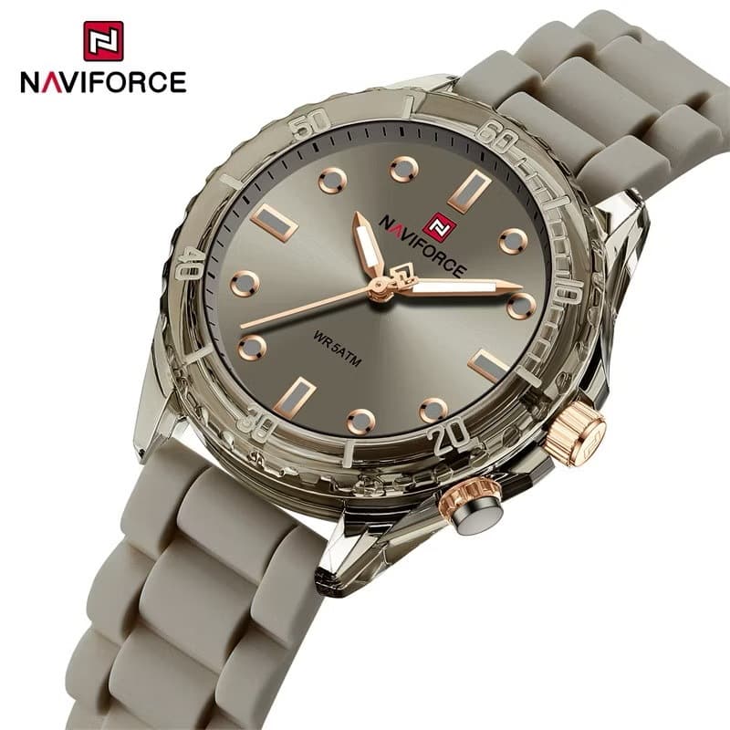 Relógio Feminino Naviforce NF7115 Analógico Silicone 3ATM Elegante