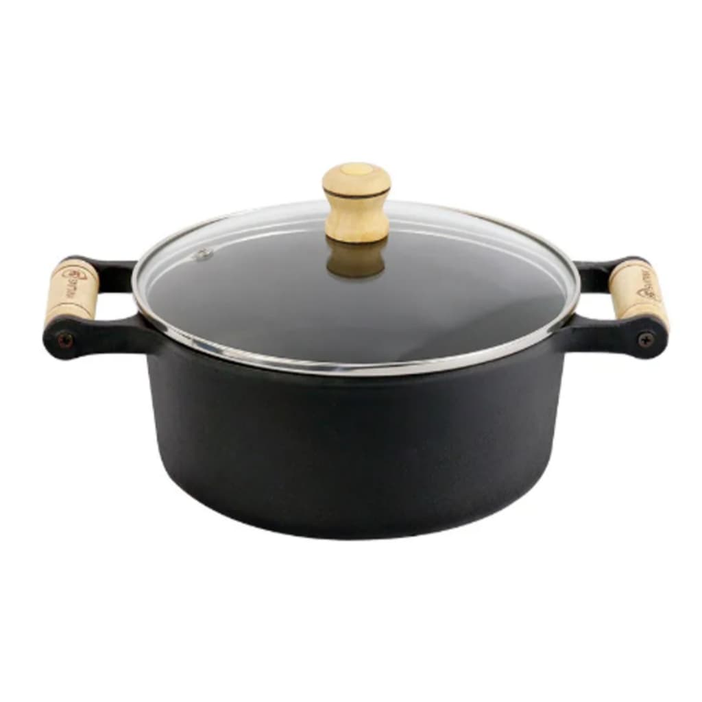 Panela De Ferro Tampa Vidro N° 28 Fundição Santana Caçarola