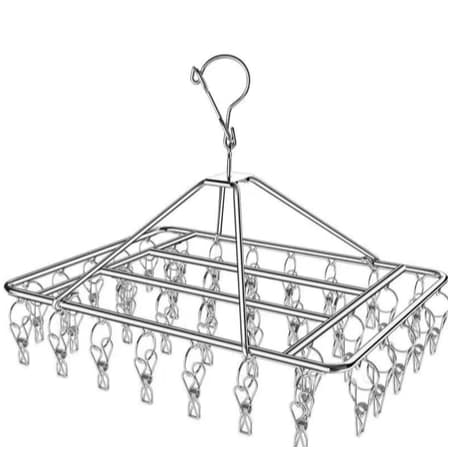 Varal De 40 Clips Inox Prendedores Pratico E Retrátil Cabide Para Roupas Intimas Para Pequena