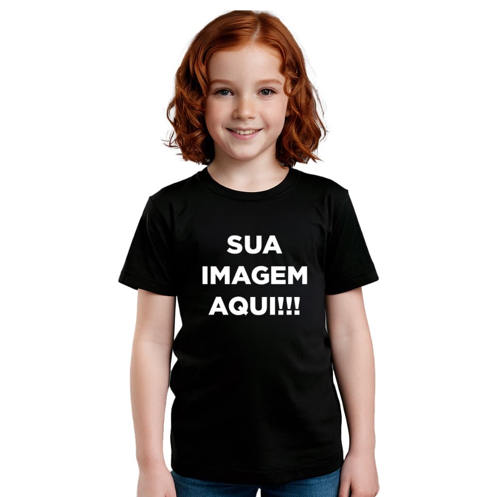Camisa Camiseta Infantil Juvenil Para Menino Menina Sua Arte Logo