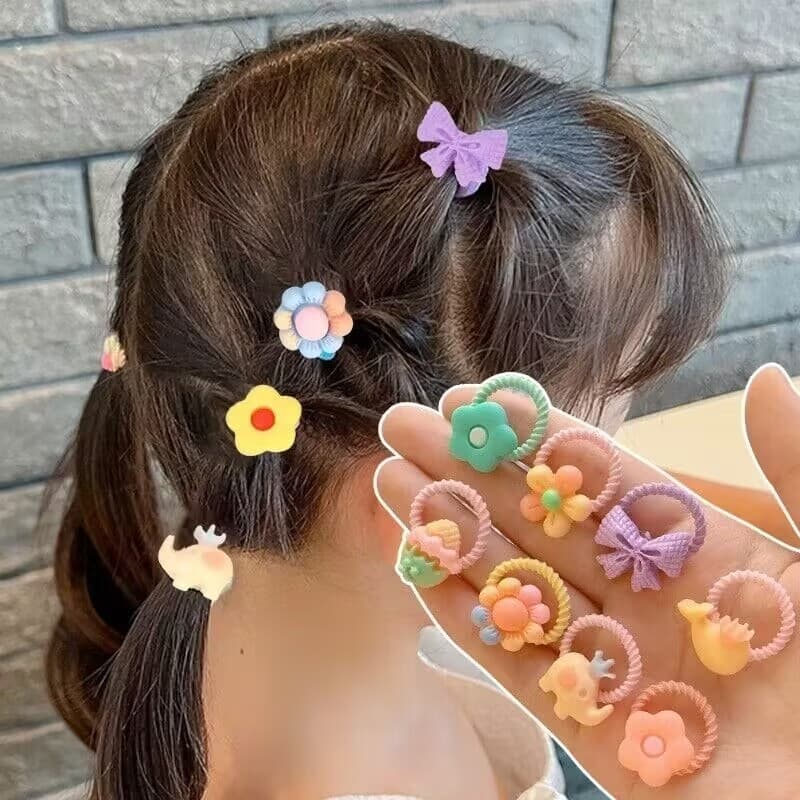 kit 50 elastico de cabelo Xuxinha Rabico infantil Presente de dia das crianças