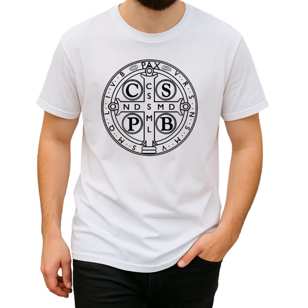 Camiseta Masculina Basica Gola Redonda Estampada 100% Algodão Premium São Bento