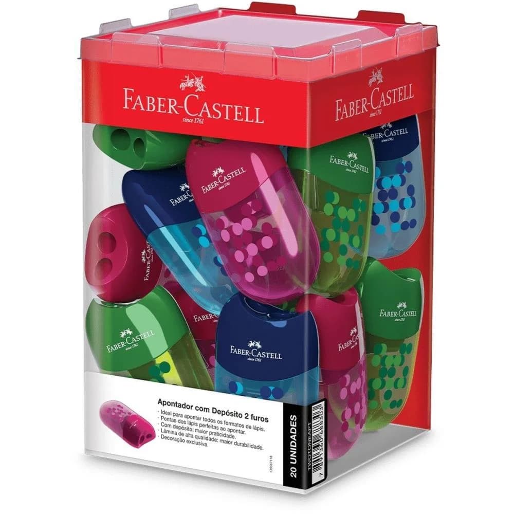APONTADOR C/DEP TWO TONE FABER CASTELL UNIDADE