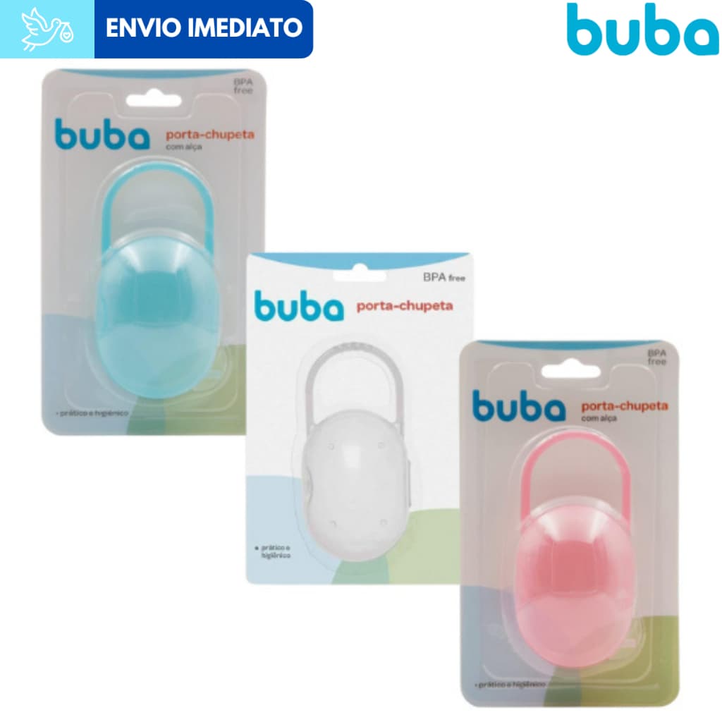 Porta Chupeta de Bebê Buba Com Alça Estojo para Bico Higiene Segurança