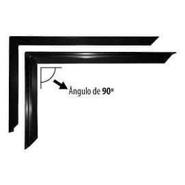 2 peças Suporte Reforçado prateleiras bancadas preto 50cm