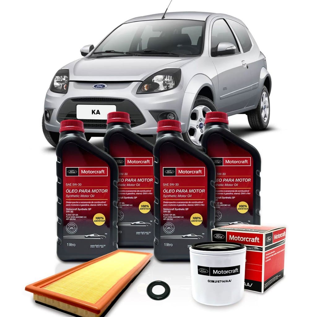Kit Revisão Motorcraft 5w30 Ford Ka Zetec Rocam Flex 1.0 2008 2009 2010 2011 2012 2013