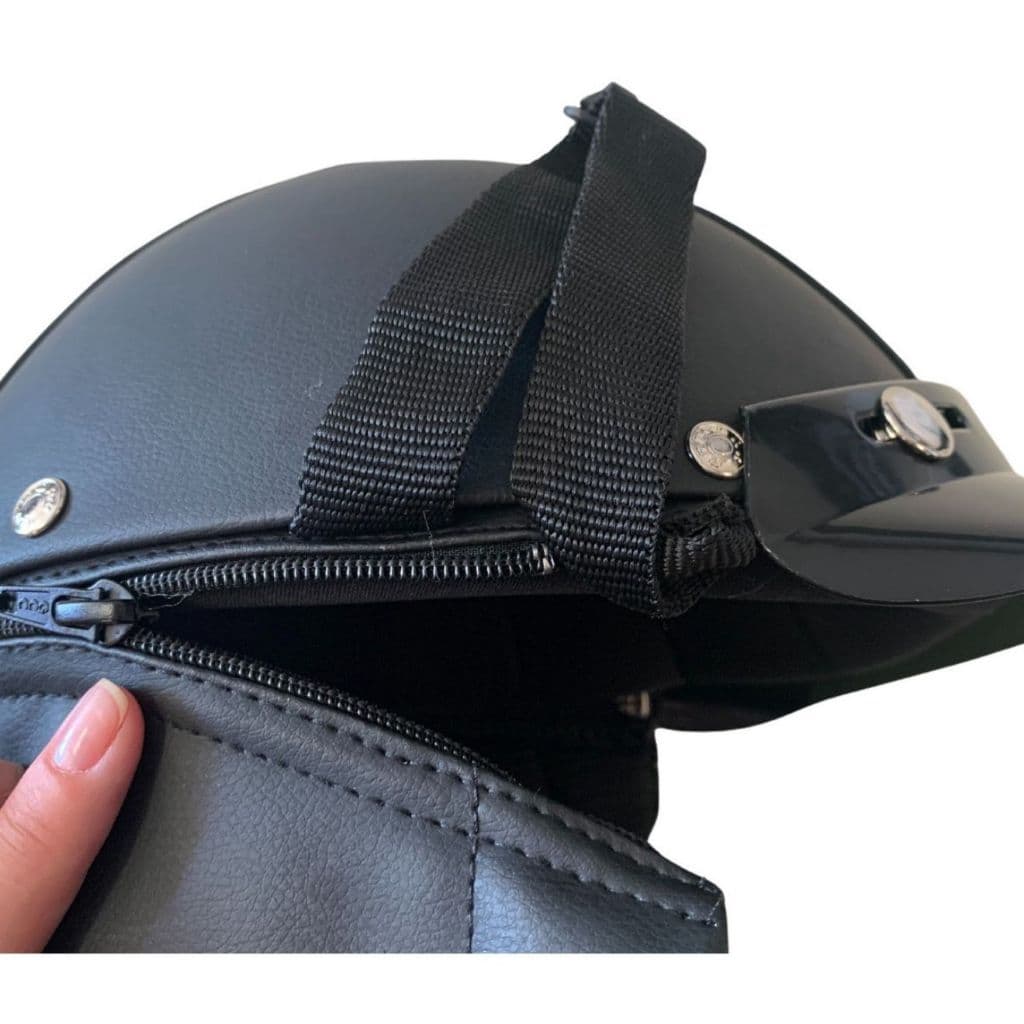 Capacete Couro Coquinho Pro Tork Custom Bike Moto