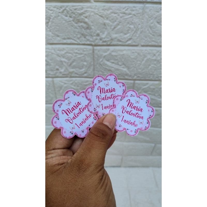 Aplique jardim das borboletas  20 TAG personalizadas/ TAG jardim das borboletas