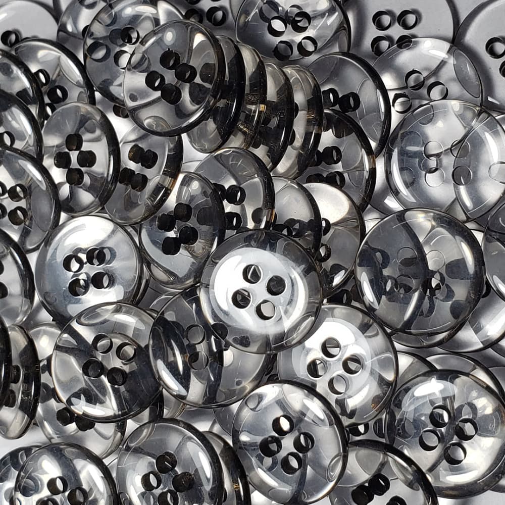 Botão De Camisa 4 Furos Tamanho 20 - 100% Poliéster - 100 Unidades