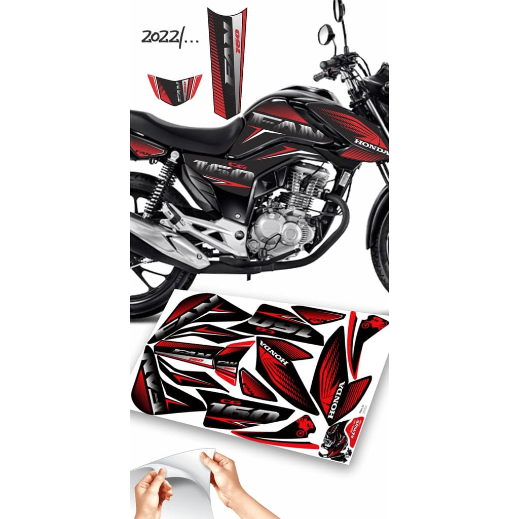 Adesivo Completo Kit Personalizado Fan 160 – Carenagem 2022, 2023, 2024