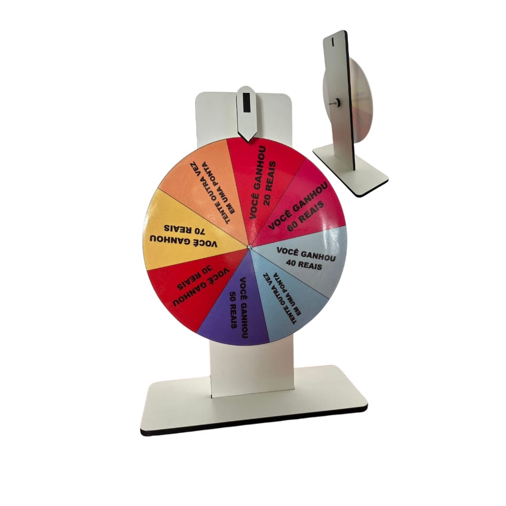 Roleta de MDF 6mm Personalizada de Giro Livre 30 cm