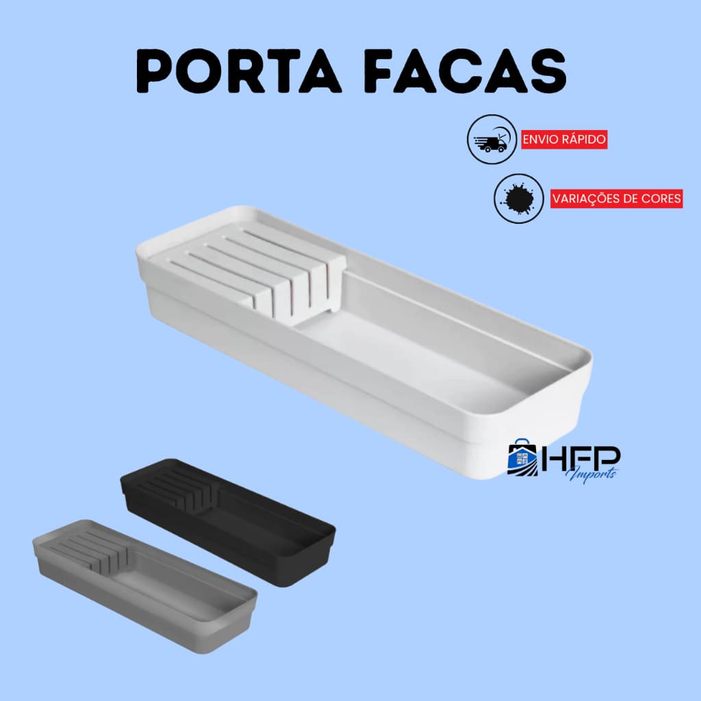 Porta facas, organizador de facas, separador de facas com divisórias removíveis