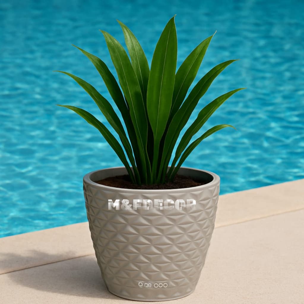 Vaso Para Plantas Coluna Bojo Diamante 3D em Polietileno  Jardim Casa Decorativo com prato