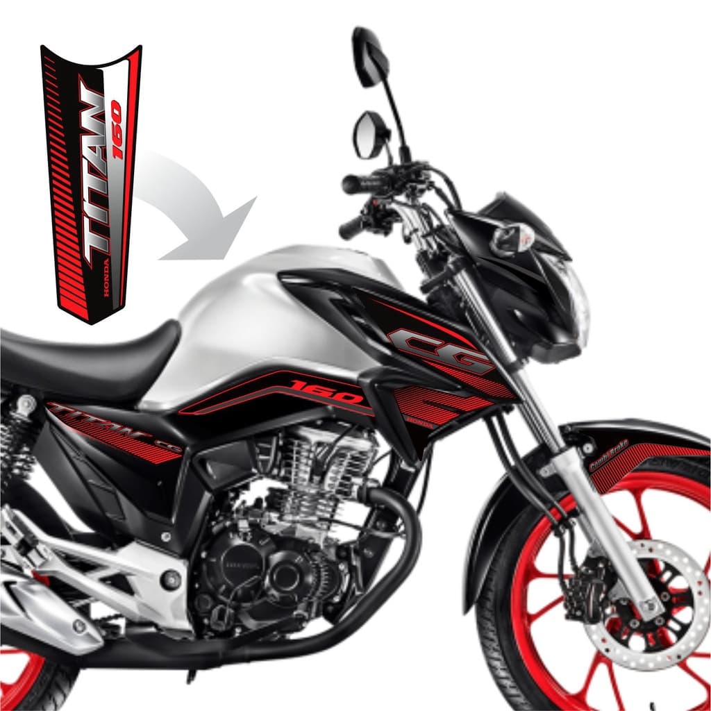 Adesivo Personalizado Honda CG Titan 160 Ano 2022 2023 2024 em diante – Cobre o adesivo Original