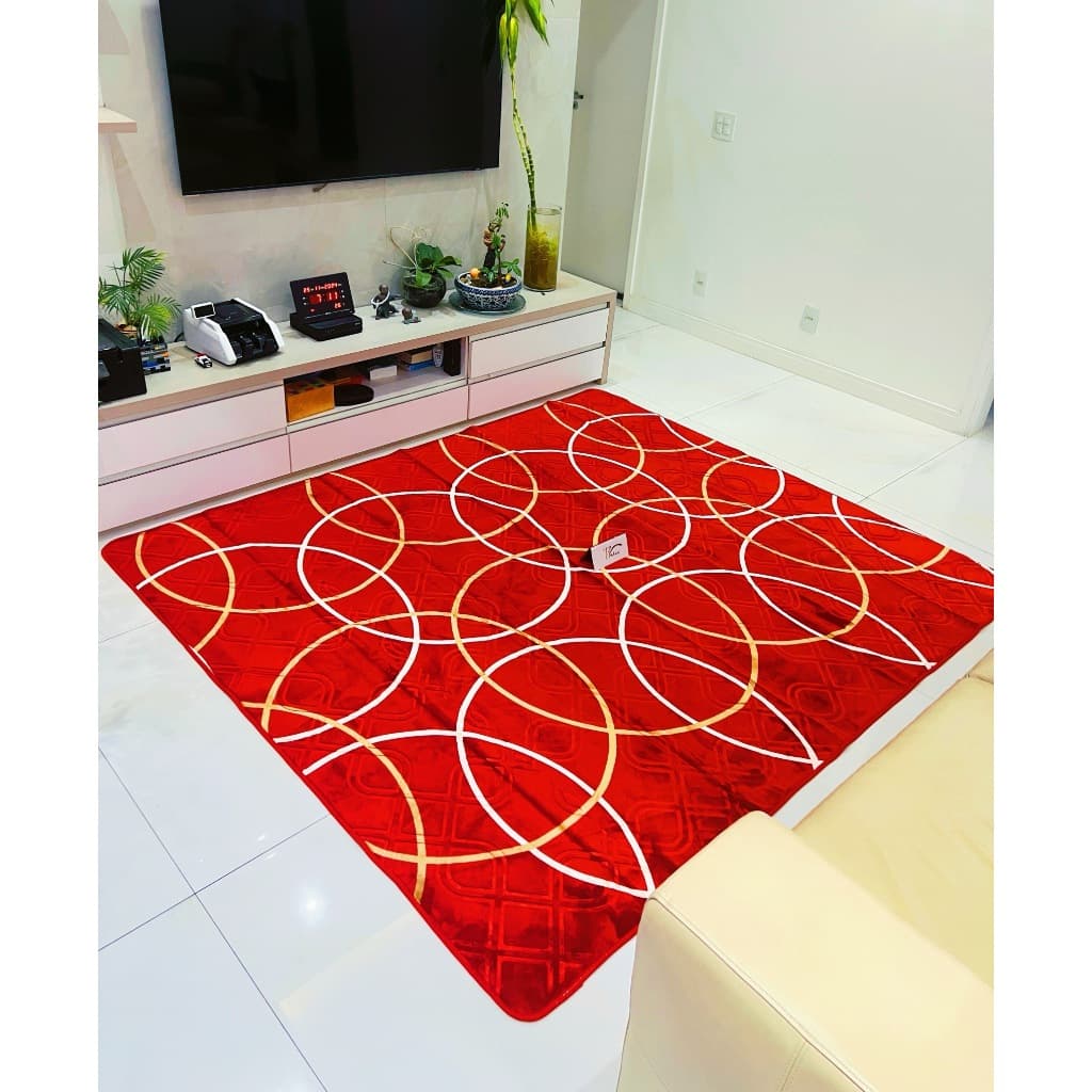 Tapete 1,40x2,00metro Grosso Grande Sala E Quarto Varias Tamanhos E Cores Geometrico Antiderrapante