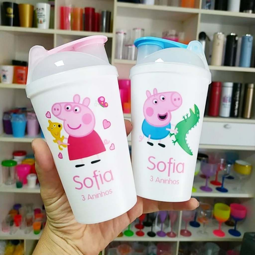 KIT COM 10 COPOS, SQUEEZES ECO 500 ML COM TAMPA SHAKE (RESISTENTE A QUEDA)