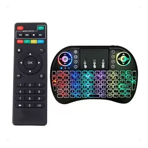 KIT Controle Remoto E Teclado Smart Wireless Compativel Tv B