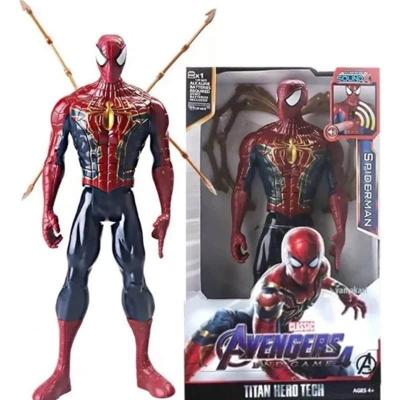 Homem Aranha Spider Man Boneco Garras Vingadores C/ Som E Luz 30Cm Dia Das Crianças Envio Imediato