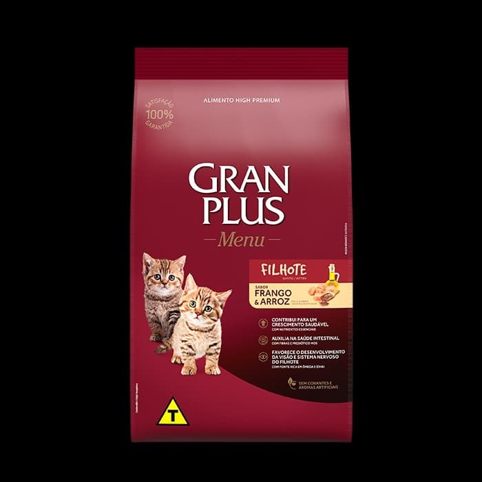 Ração GranPlus Gatos Filhotes Sabor Frango e Arroz 3kg