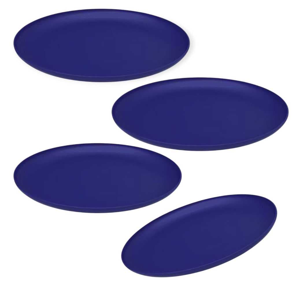 Jogo Conjunto 4 Pratos Rasos 800ml colors Azul - Helsim
