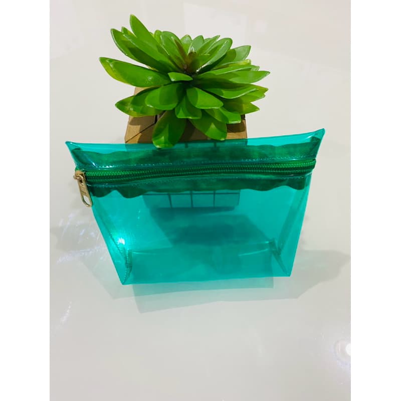 kit com 10 unidades de Necessaire bolsinha cristal Neon, várias cores lindas e vibrantes 15x9x4Cm!!