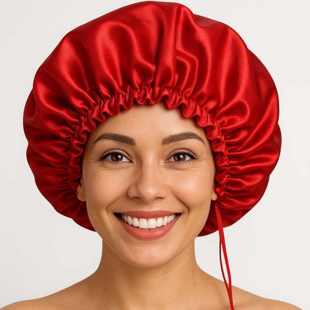 Touca Cetim Luxo Dupla Face Anti frizz Regulavel Grande