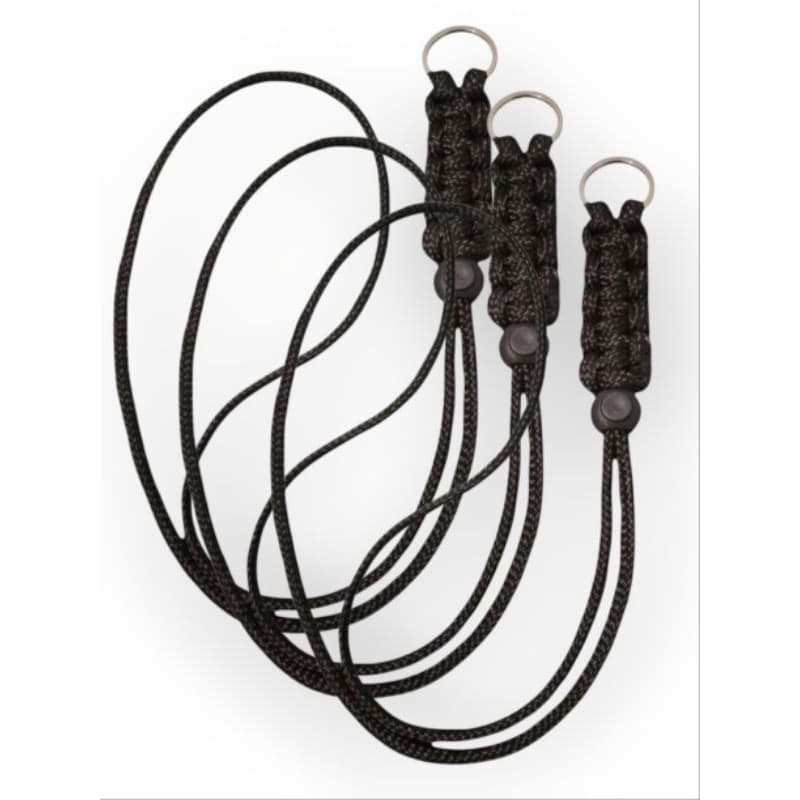 Kit 3 Cordões Chaveiro de  pescoço Rústico preto  Ultra Resistentes | 42cm | Ideal para Chaves de Moto, Carro e Uso Diár