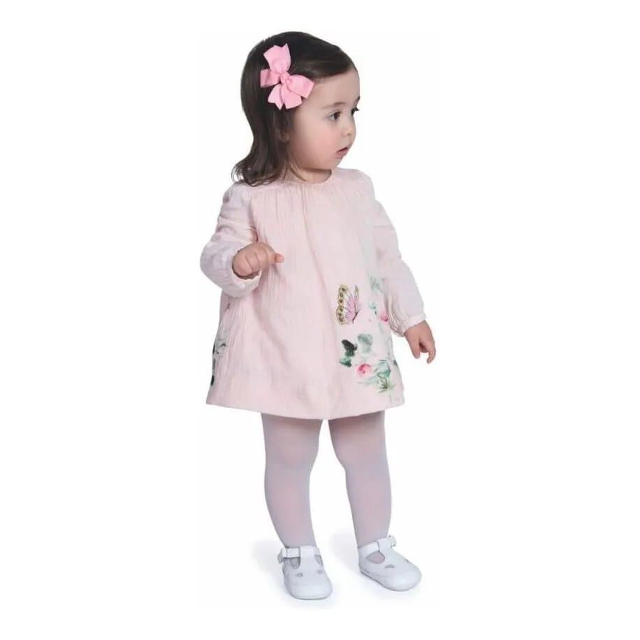 Kit C/2 Meia Calça Fina Bebê Fio 20 Lobinha 2571
