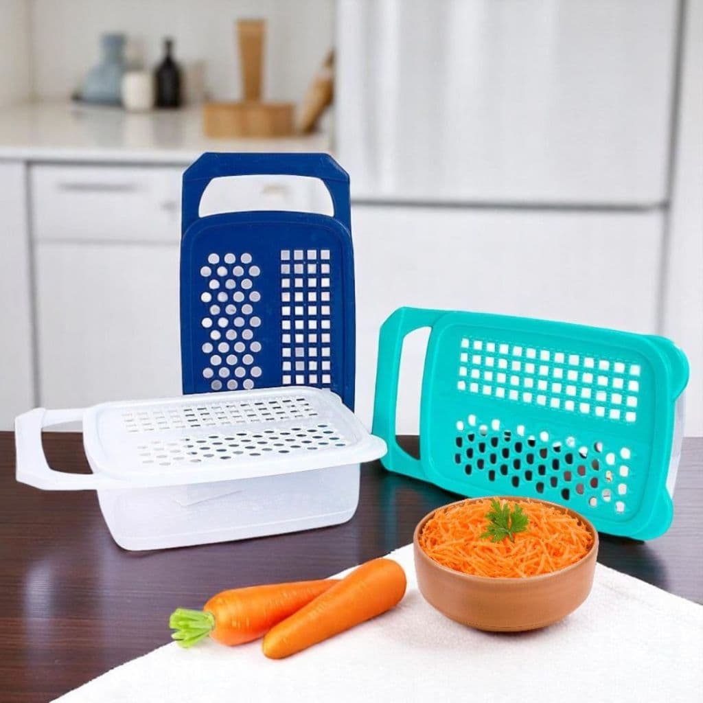 Ralador com Pote Grande 1300ml – Ralador com Recipiente Acoplado Multiuso