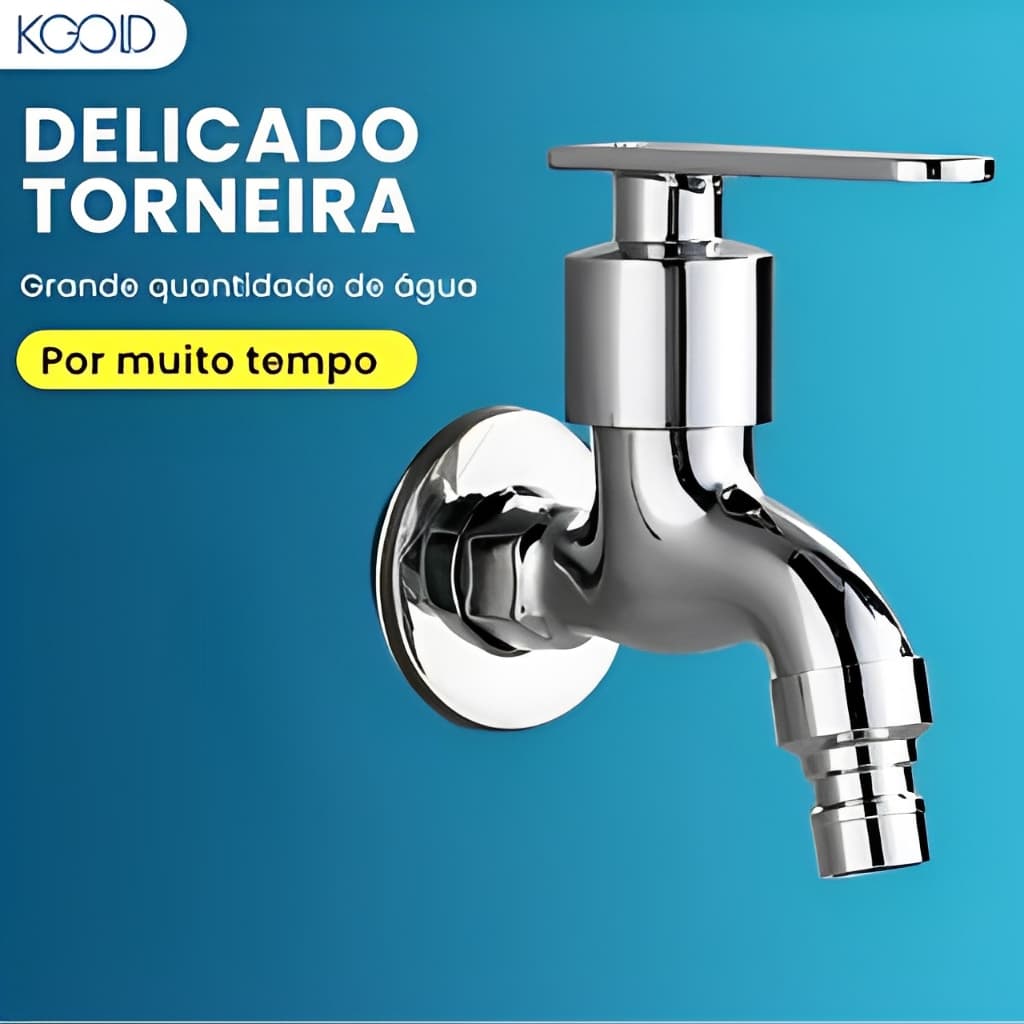 torneira de tanque Para Jardim,Para Maquina lavar Parede ABS Cromado