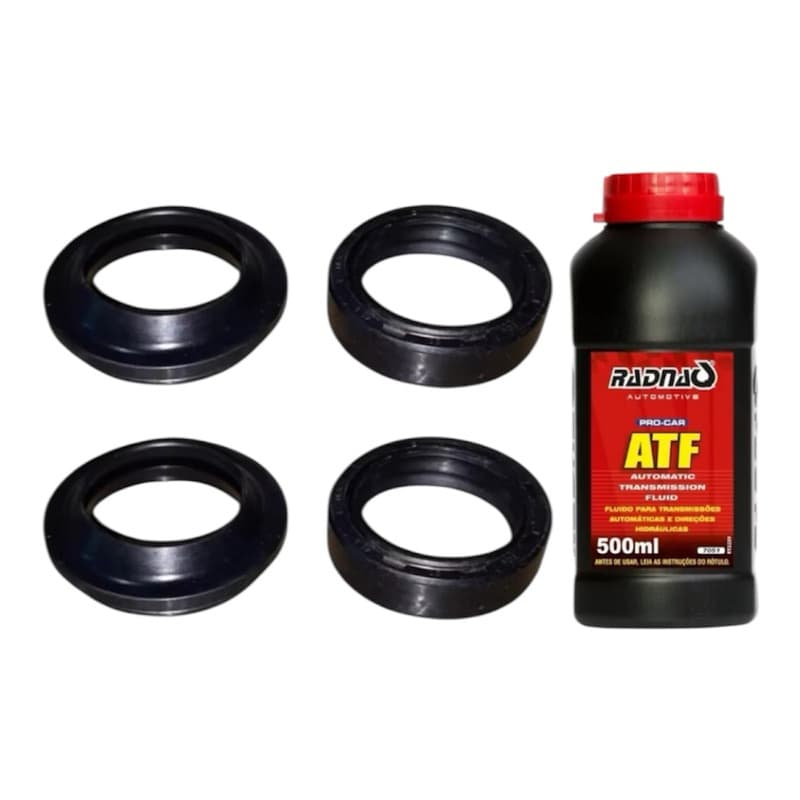 Retentor Bengala + Guarda Pó + Óleo Atf 500ml Ybr125 00/08 Factor125 09/24 Factor150 16/24 Fazer150