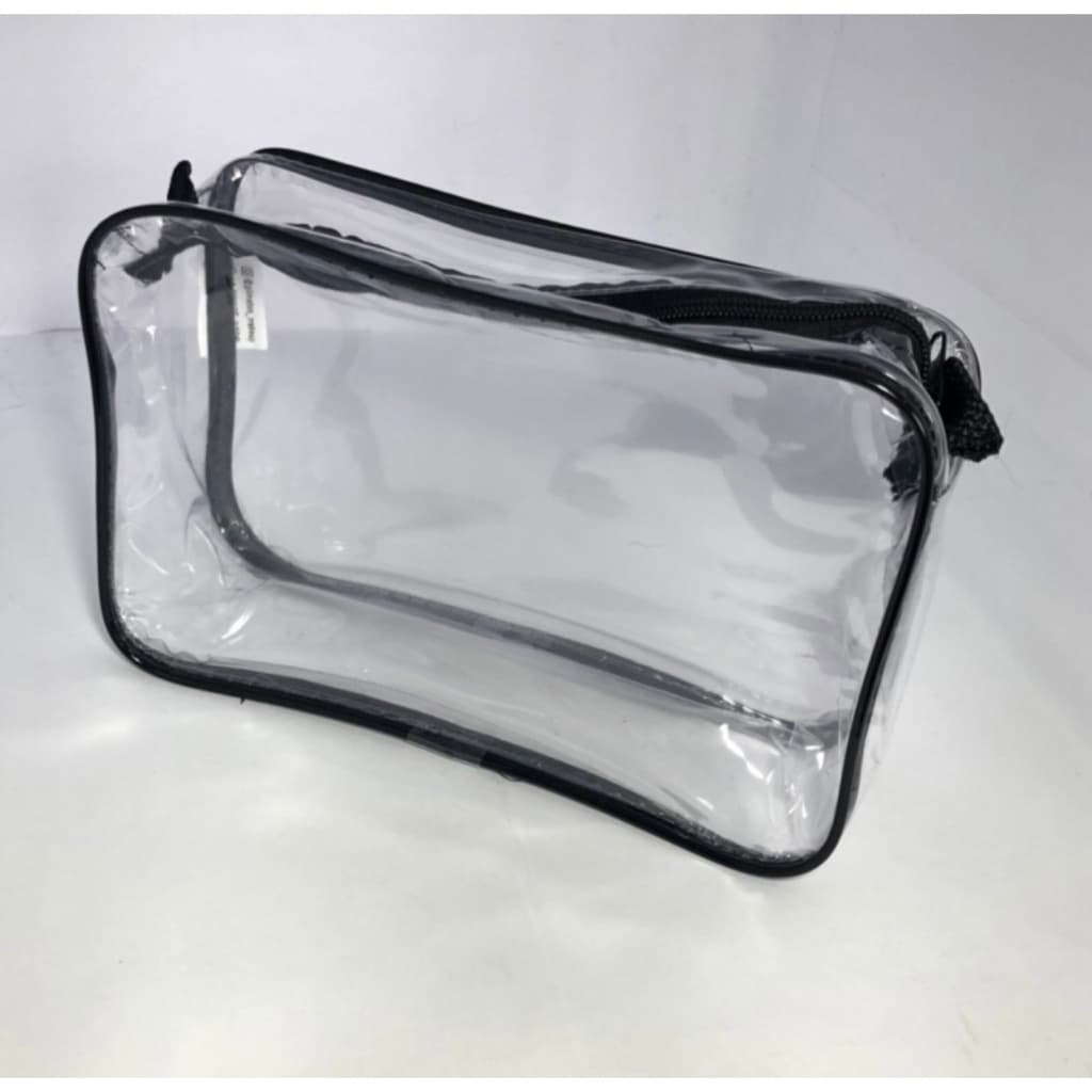 KIT 8 NECESSAIRE TRANSPARENTE E PRETA