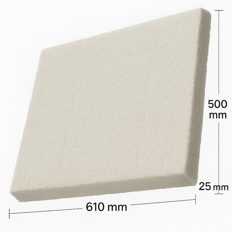 Manta Fibra Cerâmica Isolar Alta Temperatura 500x610x25 Mm