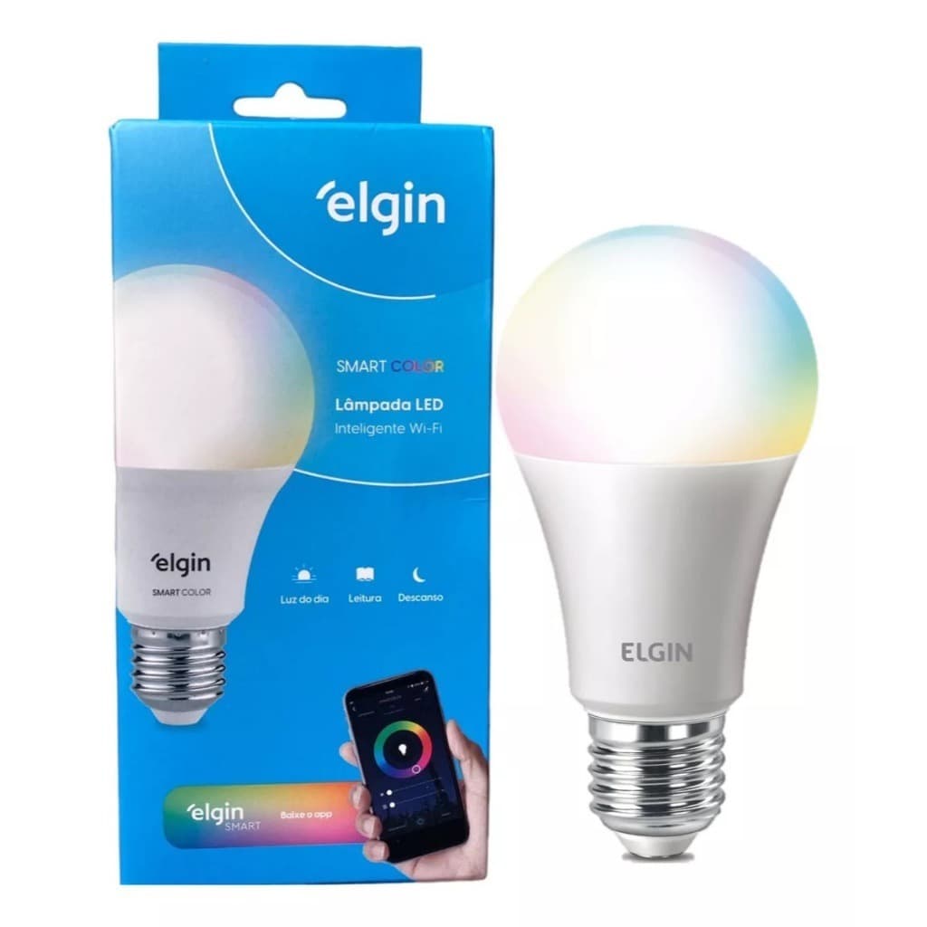 Lampada Led 15w Elgin Smart Color RGB Inteligente Wi-fi