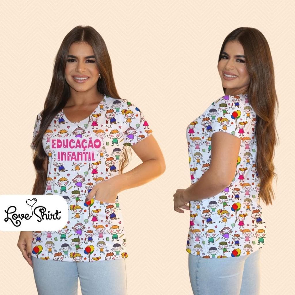 BATA COM BOLSO/SCRUB FEMININA/PIJAMA CIRURGICO/ PROFESSORA/EDUCAÇÃO INFANTIL/PEDAGOGIA/EDUCADORA