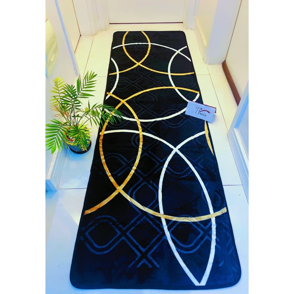 Tapete GROSSO 60cm×200cm Passadeira De Floral e Geometrico Pelinho Baixo