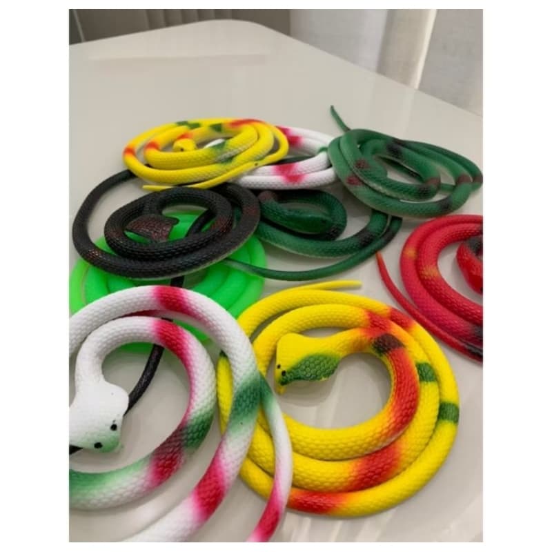 kit com 2/4/6/Cobra Realista Grande Brinquedo Borracha Pegadinha Susto